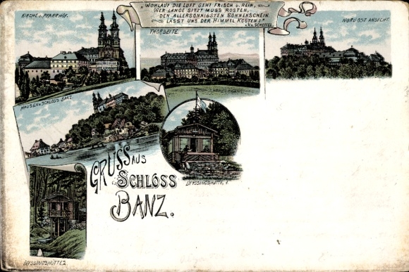 Chromo-Litho Bad Staffelstein am Main Upper Franconia, Banz Castle