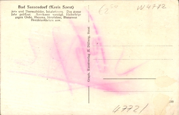 Postcard Bad Sassendorf in Westphalia, spa and bathhouse