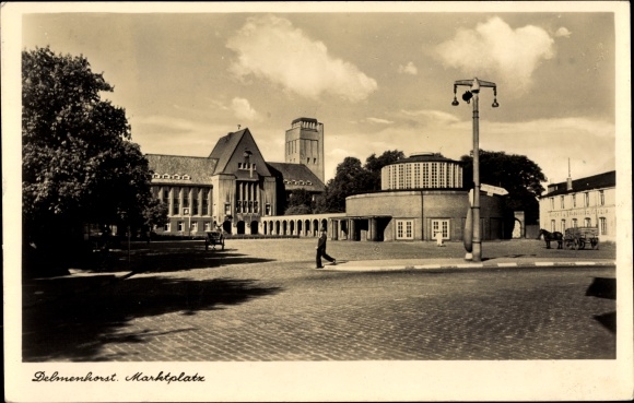 Postcard Delmenhorst in Lower Saxony, market place