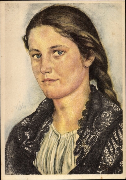 Artist PC Willrich, Wolfgang, girls from Bessarabia, VDA school collection 1940