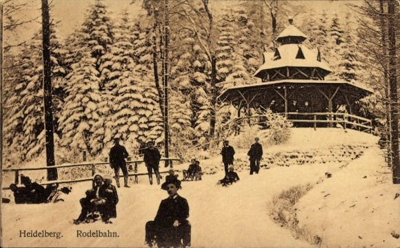 Postcard Heidelberg am Neckar, toboggan run
