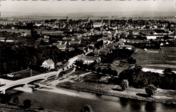 Ak Dillingen an der Donau, Fliegeraufnahme