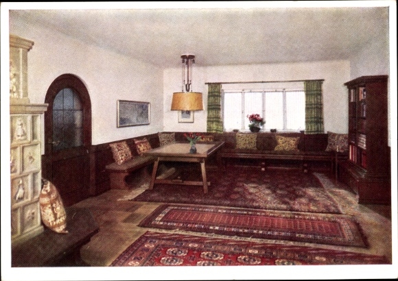 Ak Obersalzberg Berchtesgaden in Oberbayern, Haus Wachenfeld, Wohnzimmer