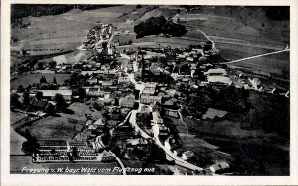 Ak Freyung in het Beierse Woud, luchtfoto