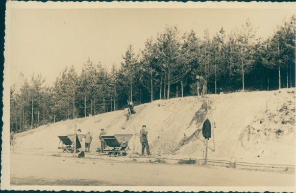 Photo Postcard Zerbst in Anhalt, road construction, bike path, gradients are removed