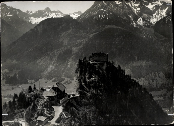 Photo Pfronten in Allgäu Bavaria, Falkenstein Castle, aerial photograph