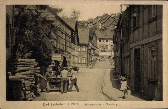 Ak Bad Lauterberg im Harz, Ritscherstraße, Weinberg