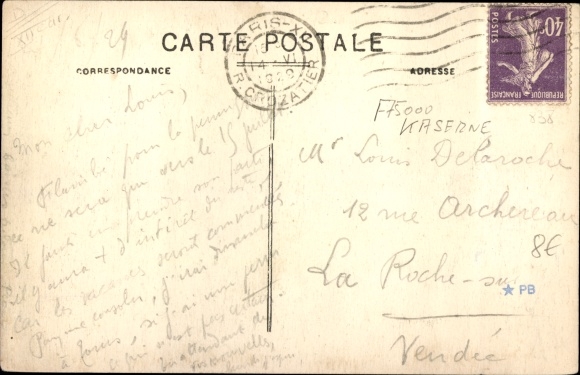 Ansichtkaart Parijs XII., La Rue de Reuilly, La Caserne