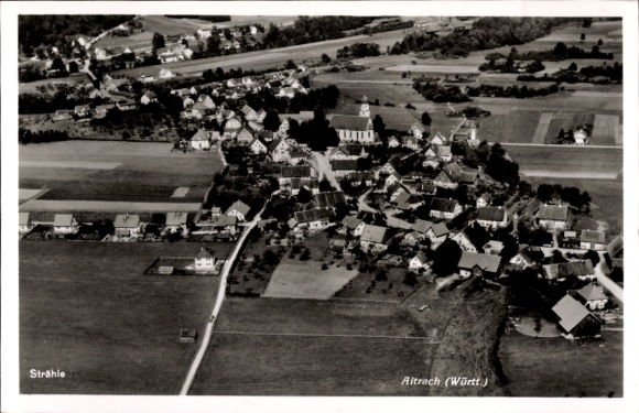 Ak Aitrach in Württemberg, Fliegeraufnahme