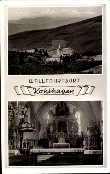 PC Kohlhagen Kirchhundem im Sauerland, general view, pilgrimage church, interior view