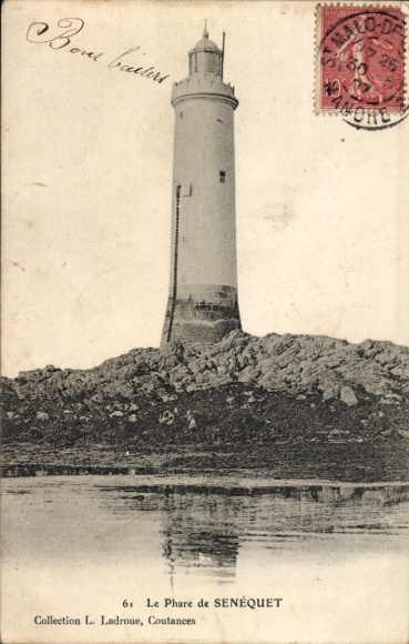 Postcard Granville Manche, Phare du Sénéquet