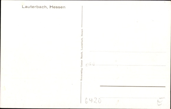 Artist Postcard Lauterbach an der Lauter Vogelsbergkreis, square, half-timbered houses