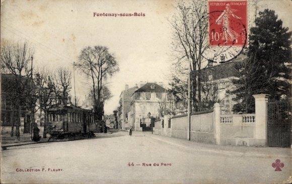 Postcard Fontenay sous Bois Val de Marne, Rue du Pare