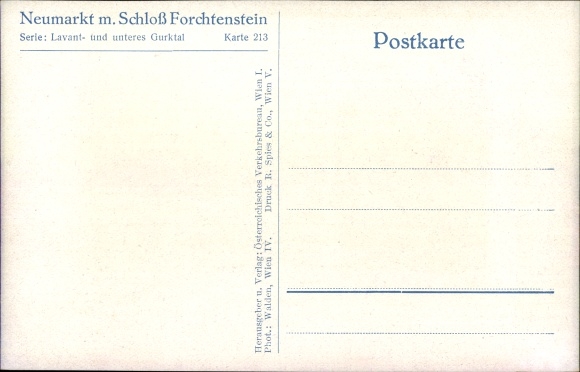 Postcard Neumarkt in Styria, Forchtenstein Castle