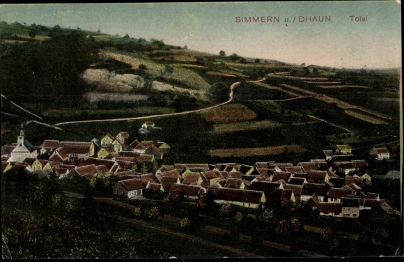 Ak Simmern onder Dhaun Simmertal in de Hunsrück, panorama