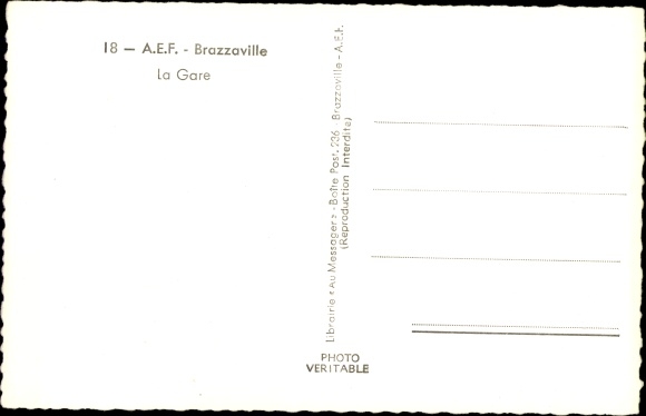 PC Brazzaville French Congo, La Gare
