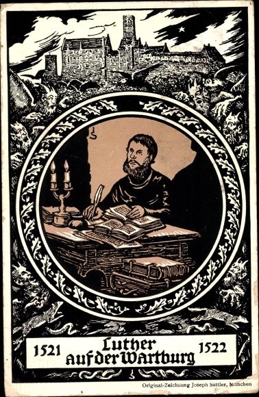Artist PC Eisenach, Luther at the Wartburg, Luther Memorial Celebration 1921