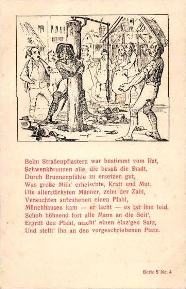 5 Postcard Münchhausen Series 5, 1-5