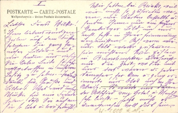 Postcard Hamburg Eimsbüttel Harvestehude, Klosterallee