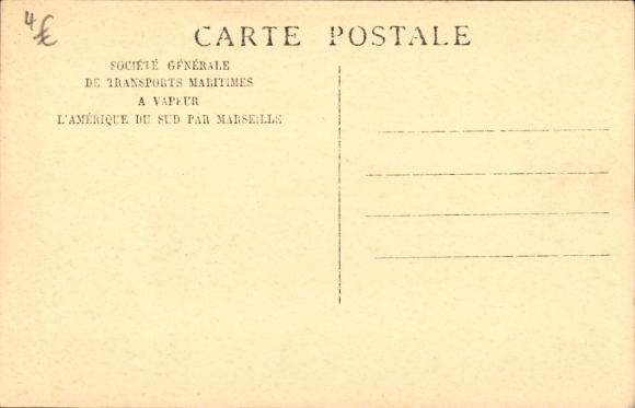 Postcard Paquebot Mendoza, steamship at sea, SGTM