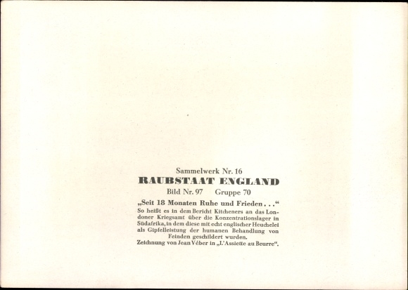 Collection picture robbery state England, For 18 months in peace and quiet, drawing by Jean Feber