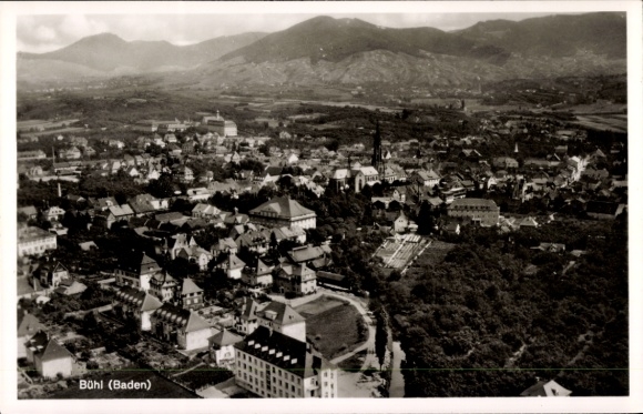 Postcard Bühl in Baden, general view, aerial photograph