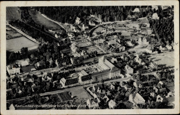 Ak Oberschlema Bad Schlema im Erzgebirge, Fliegeraufnahme