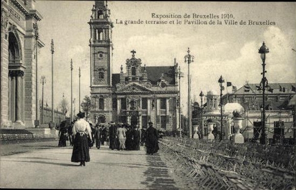 Set von 83 Ansichtskarten, Brüssel Weltausstellung 1910