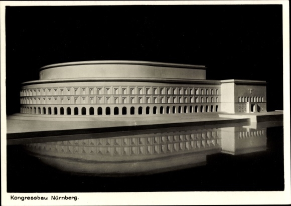 Ansichtkaart Neurenberg in Midden-Franken, congresgebouw, maquette