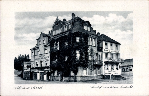 Ak Alf an der Mosel, Gasthof zur schönen Aussicht