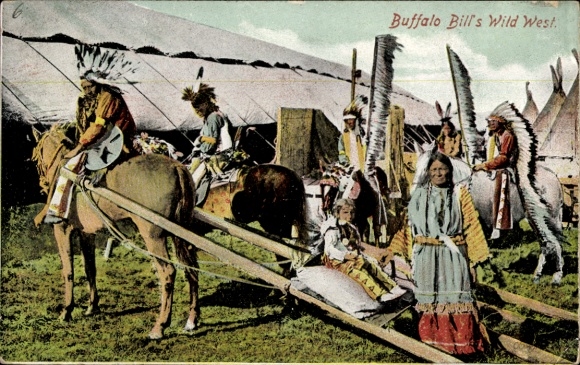 Ak Buffalo Bill's Wild West, Indianer