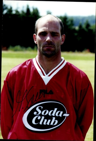 Autograph card footballer Michael Sauer, SV Wehen Wiesbaden, autograph