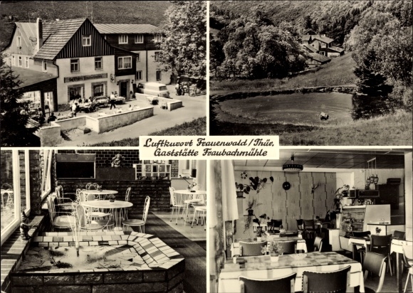 Postcard Frauenwald am Rennsteig Ilmenau Thuringia, Gaststätte Fraubachmühle