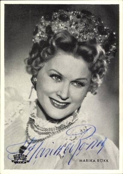 Ak Schauspielerin Marika Rökk, Portrait, Autogramm, Haarschmuck