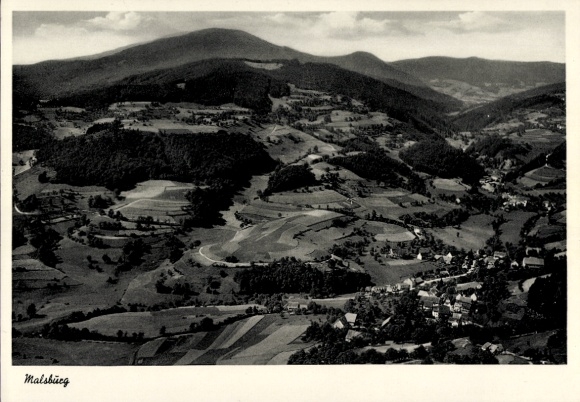 Postcard Malsburg Marzell in the Black Forest, aerial photograph