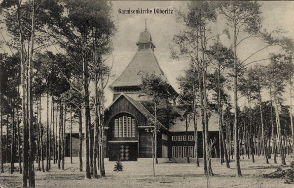 Postcard Döberitz in Havelland, Garrison Church Wald, Architecture
