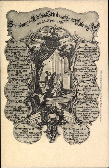 Ak Ettal Oberbayern, klooster, benedictijnenabdij