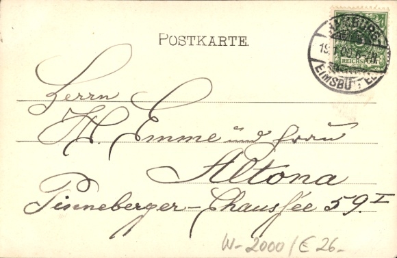 Postcard Hamburg Eimsbüttel, Lappenbergs Allee