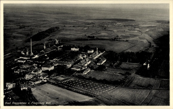 Postcard Babstadt Bad Rappenau in Baden, aerial view of many buildings, fields, landscape