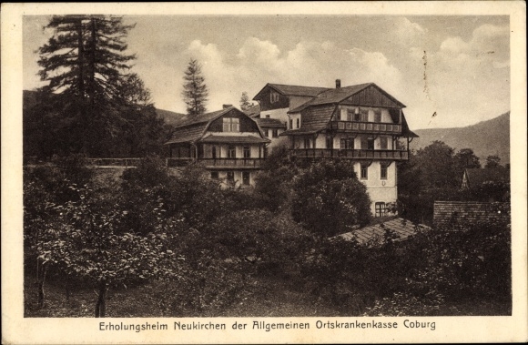 Postcard Neukirchen near Coburg Lautertal Upper Franconia, convalescent home of the general local cash register Coburg