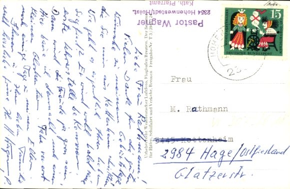 Postcard Liebenau an der Weser Lower Saxony, Catholic St. Stephanus Church, Rectory