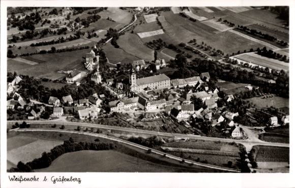 Postcard Weissenohe Weißenohe in Upper Franconia, aerial photograph