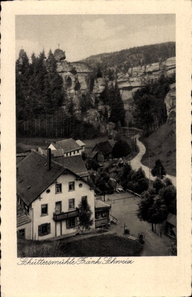 KP Schüttersmühle Pottenstein w powiecie Bayreuth Górna Frankonia, pensjonat A. Walthera