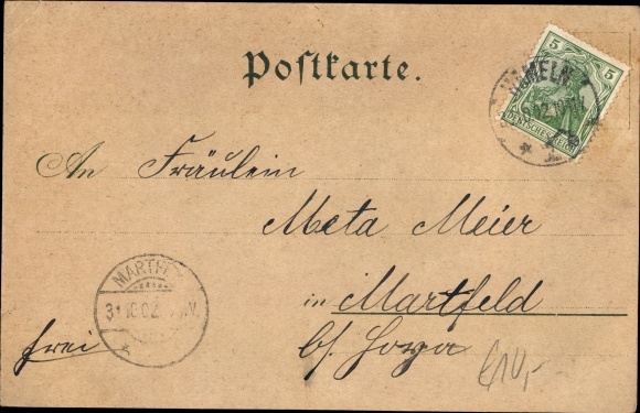 litho Hameln in Nedersaksen, rattenvanger en huis, trouwhuis, rotskelder, totaaloverzicht