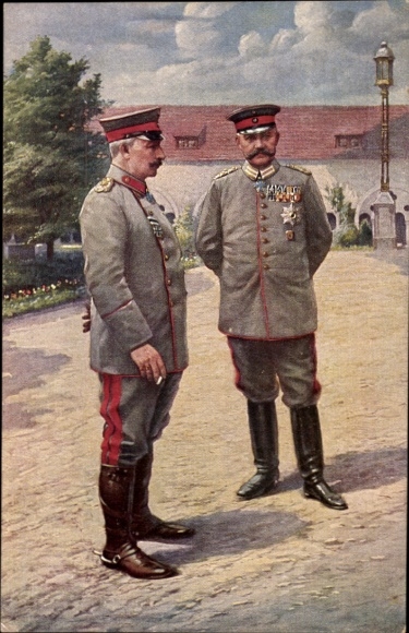 PC of Kaiser Wilhelm II, Field Marshal Paul von Hindenburg, Posen Castle, 1915