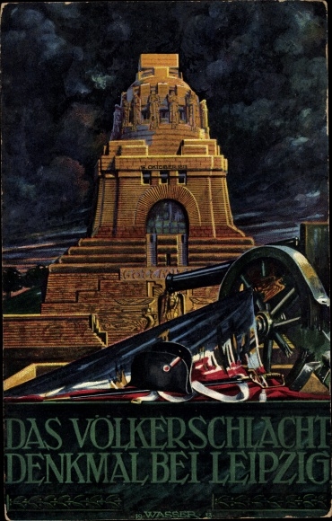 Artist PC Leipzig in Saxony, Monument to the Battle of the Nations, consecrated in 1913