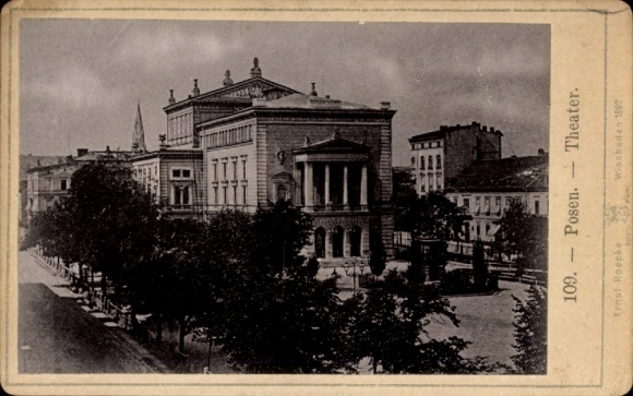 CdV Poznań Poznan, Theater, 1892