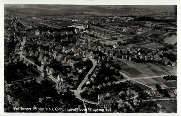 Postcard Birkenfeld in Württemberg, aerial photograph
