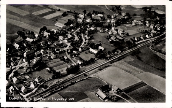Postcard Dorfchemnitz Zwönitz in the Ore Mountains, aerial photograph