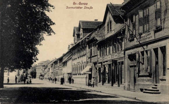 Ak Groß Gerau in Hessen, Darmstädter Straße, Gasthaus Zum Löwen